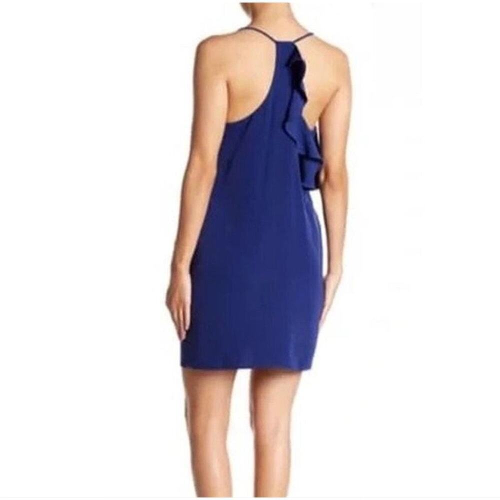 Amanda Uprichard Royal Blue Racerback Ruffle Dress Size S - Picture 6 of 6